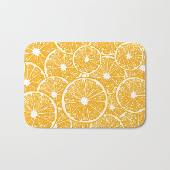 Orange slices pattern design Bath Mat