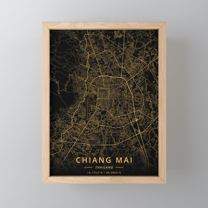 Chiang Mai, Thailand - Gold Framed Mini Art Print
