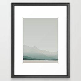Serene mountain lake Framed Art Print