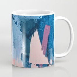 Rhythm of Rain: a modern abstract piece by Alyssa Hamilton Art in blues and pinks Mug