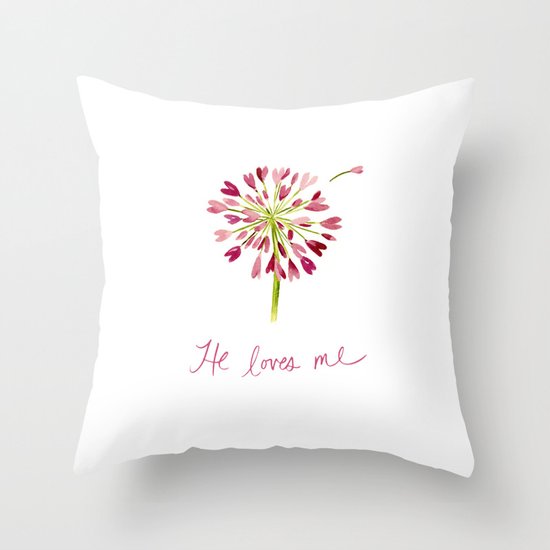 He Loves me! Throw Pillow