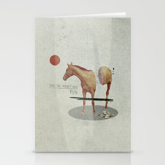 Take The Money and Run Stationery Cards