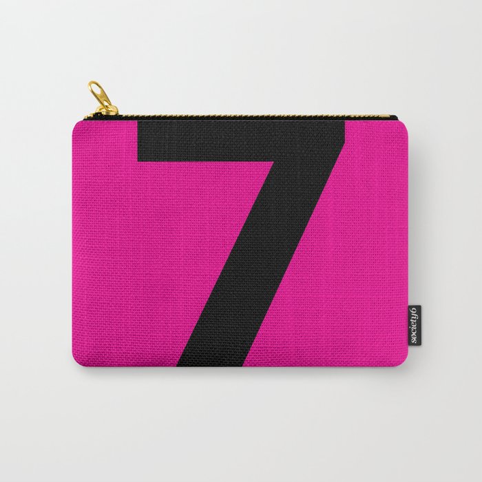 Number 7 (Black & Magenta) Carry-All Pouch