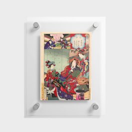 Duel at Yoshiwara (Toyohara Chikanobu) Floating Acrylic Print