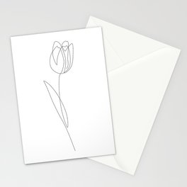 White Tulip Stationery Card