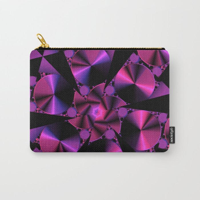 Abstract 344 a berry and black kaleidoscope Carry-All Pouch