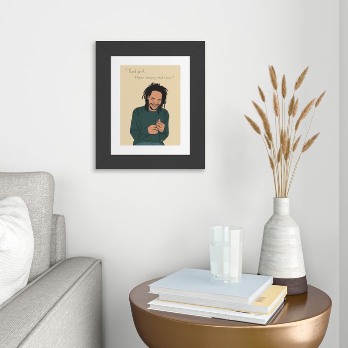 Earl Sweatshirt w lyrics Framed Art Print by Cat Som Society6