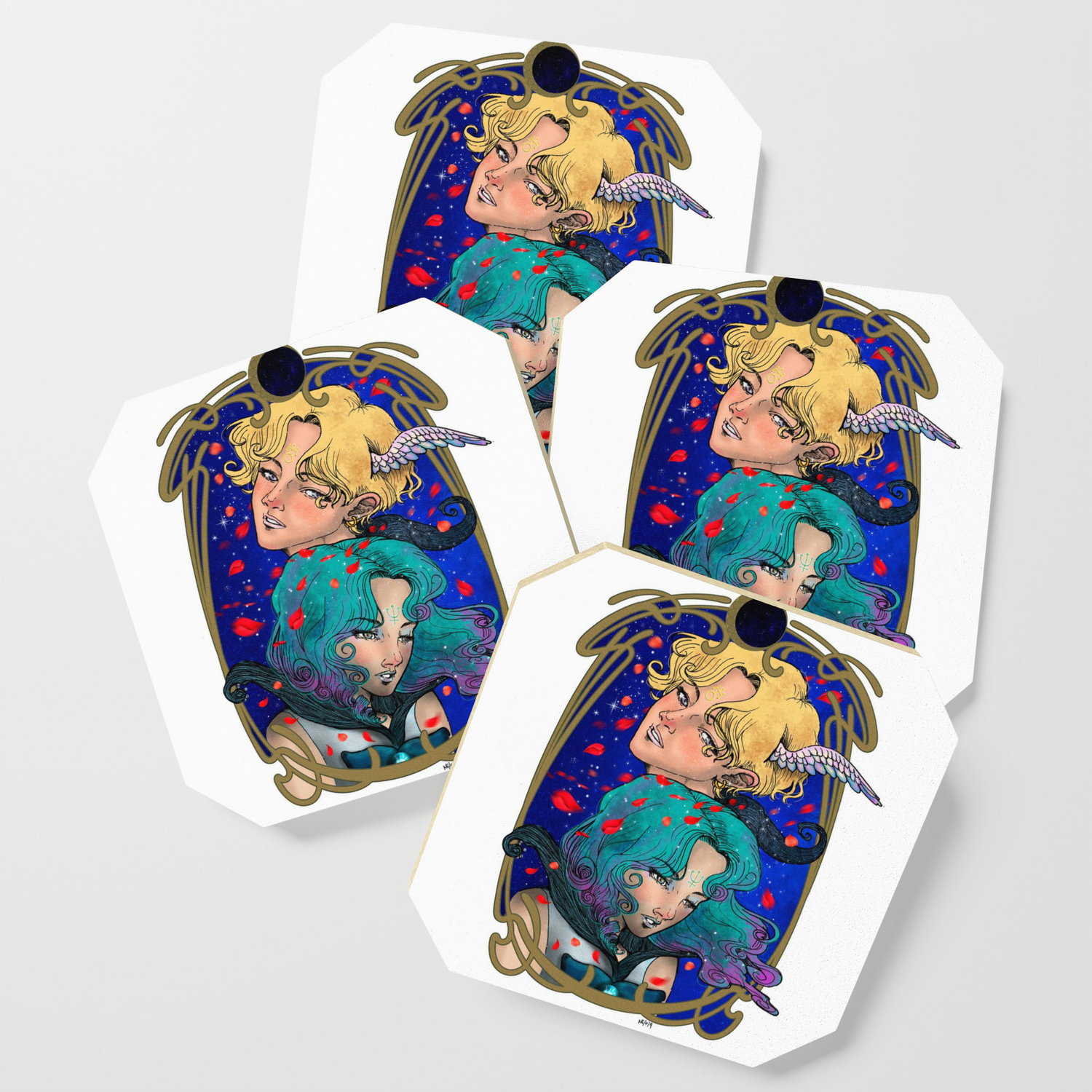 Haruka And Michiru Sailor Moon Fanart Sailor Uranus And Sailor Neptune Coaster By Nelsonrodrigues Society6 She appeared in the anime, manga, crystal, and the musicals. haruka and michiru sailor moon fanart sailor uranus and sailor neptune coaster by nelsonrodrigues