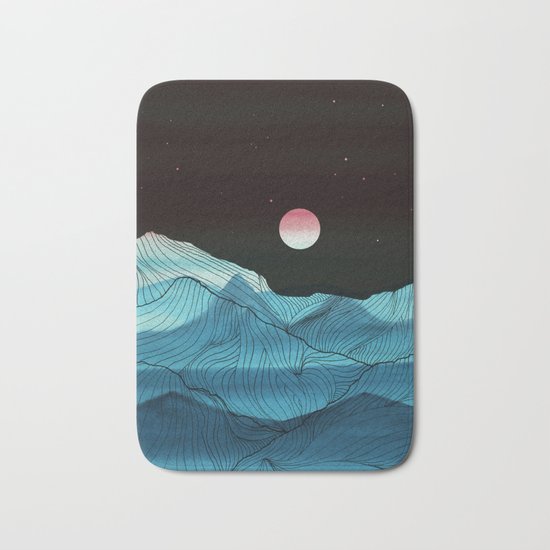 Lines in the mountains XV Bath Mat