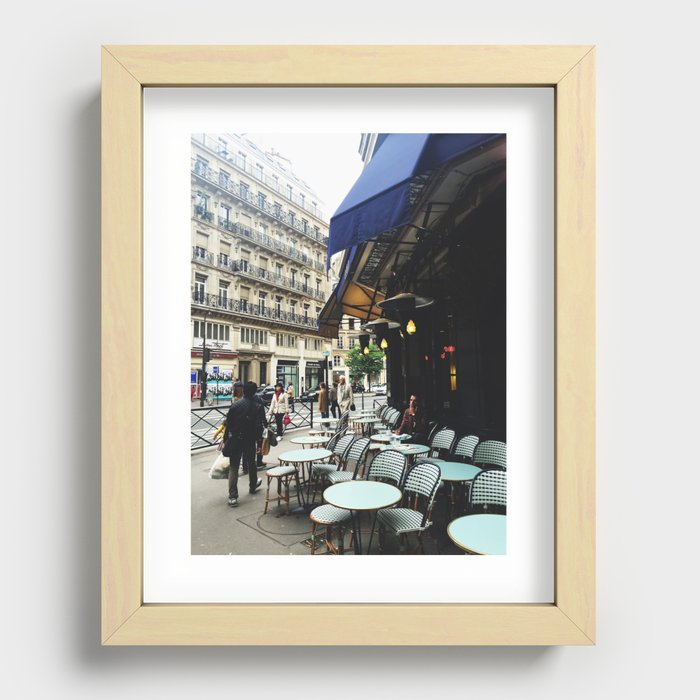 Cafe Terrace, Paris Recessed Framed Print