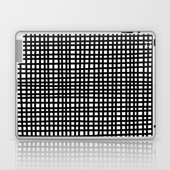 Black and White Gingham Laptop & iPad Skin