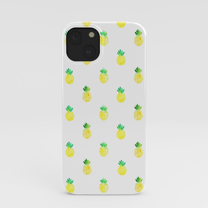Watercolor Pineapple Pattern iPhone Case