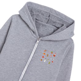 Festive Christmas Mix Pattern Kids Zip Hoodie