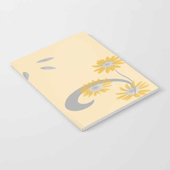 Foral Scroll Design - Orange Notebook