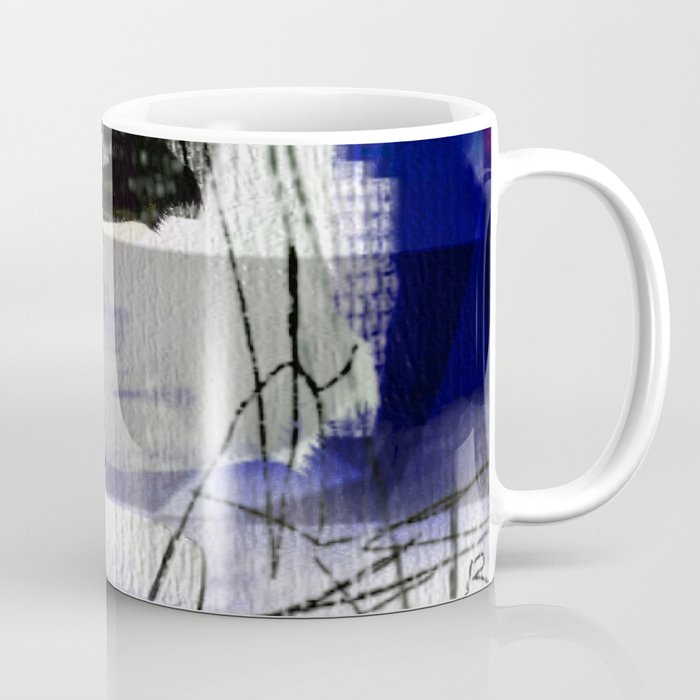 The river laughs of wet pines, this spring, sound tumult of water. (Haiku series n.2) Coffee Mug