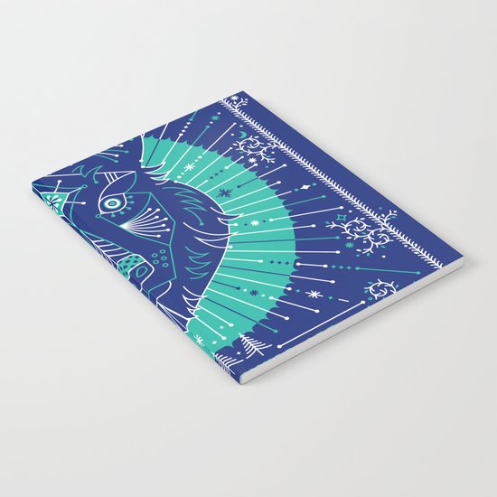 Wild & Free Wolf – Navy Notebook