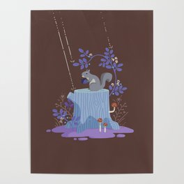 Nifty Squirrel Poster