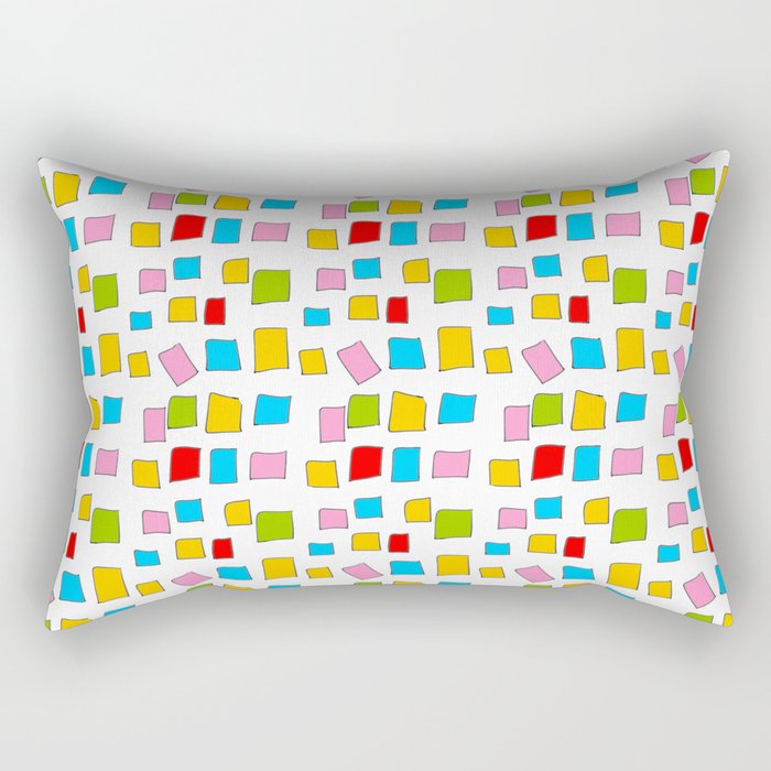 rectangle and abstraction 3-mutlicolor,abstraction,abstract,fun,rectangle,square,rectangled,geometri Rectangular Pillow