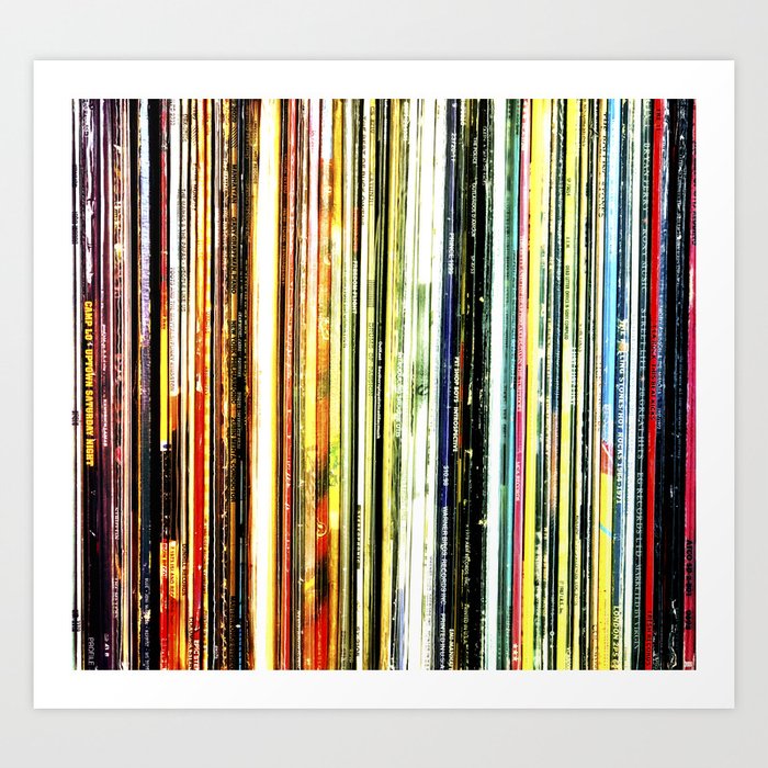 a rainbow of records! Art Print