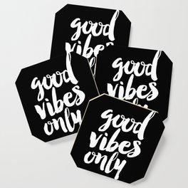Good Vibes Only black and white monochrome typography poster design bedroom wall art home decor Coaster
