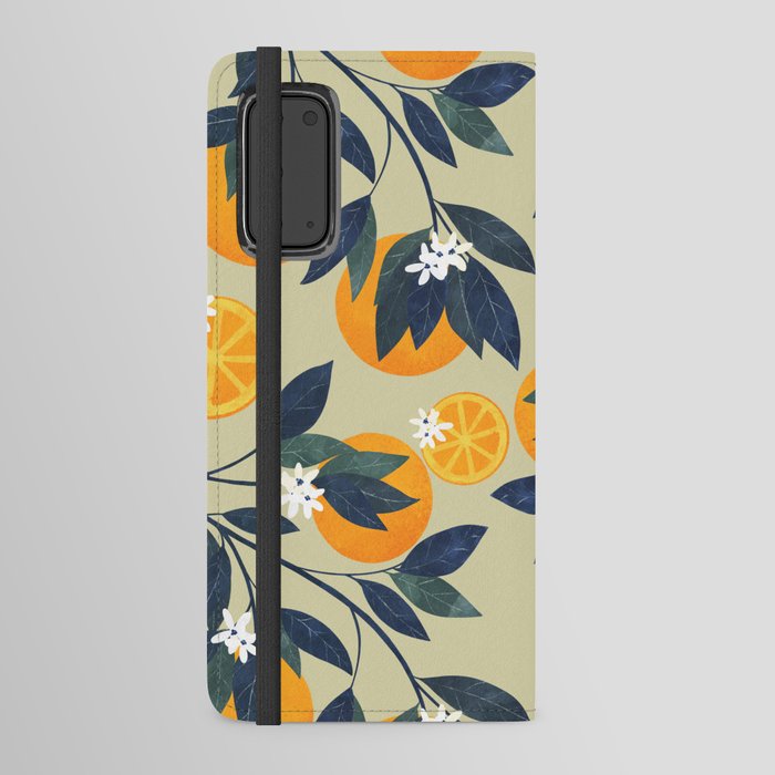 Oranges pattern Android Wallet Case