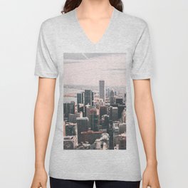 Chicago City View V Neck T Shirt