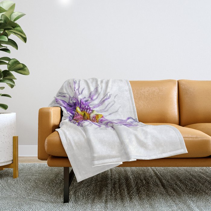Passiflora incarnata Throw Blanket