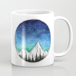 Mountain Galaxy Circle Coffee Mug