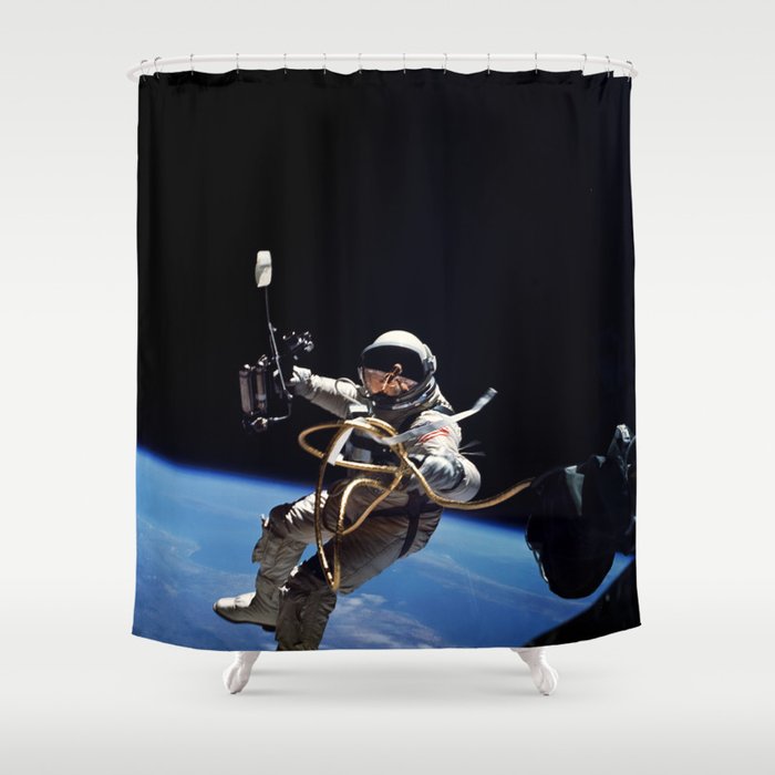 Astronaut : First American Spacewalk 1965 Shower Curtain