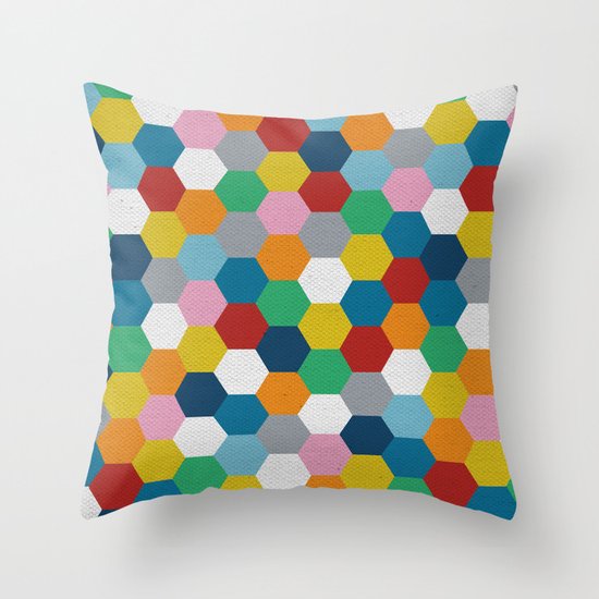 Honeycomb 3 Throw Pillow