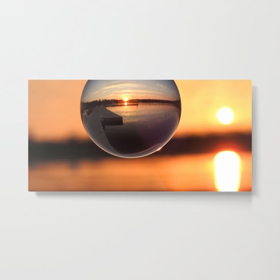 Sunset Through the Crystal Ball Metal Print