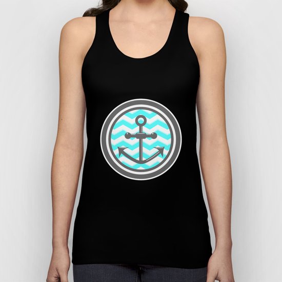 Chevron Anchor Unisex Tank Top