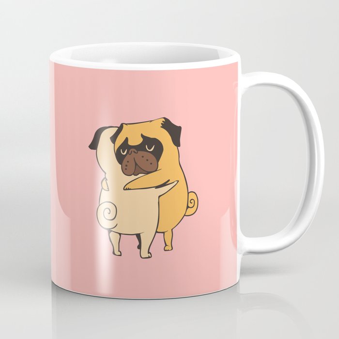 Pug Hugs Coffee Mug by Huebucket