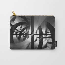 Ghost in the Machine Carry-All Pouch | Series, Vapours, Reality, Black And White, Ghost, Digital, Layers, Infinate, Spirals, Graphicdesign 