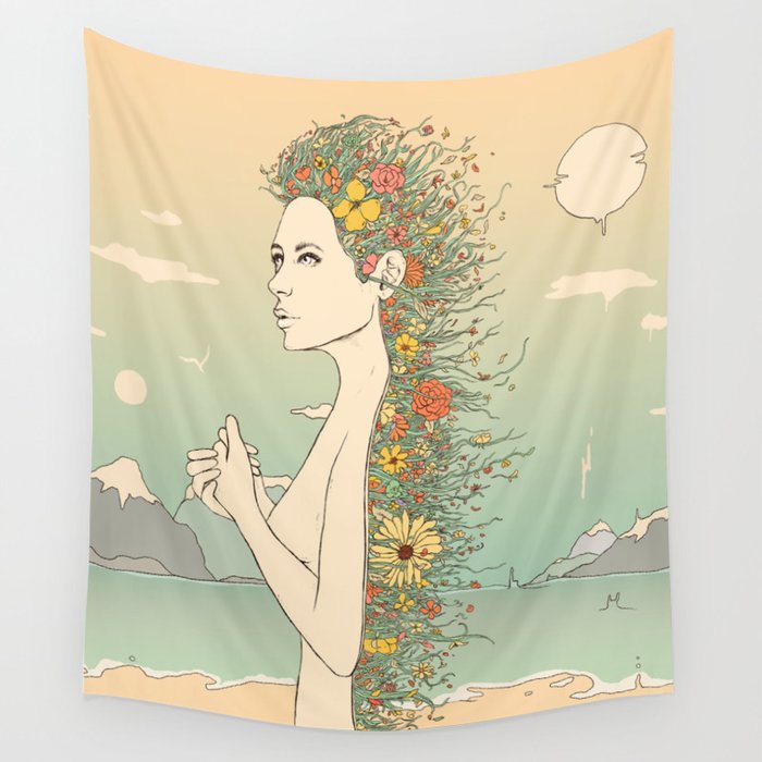 Facade of Existence (Let Life Blossom) Wall Tapestry