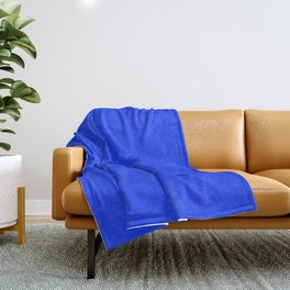 NOW GLOWING BLUE SOLID COLOR Throw Blanket