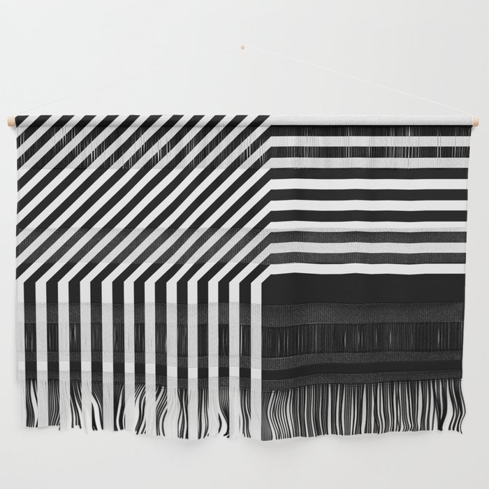 Geometric abstraction, black and white Wall Hanging
