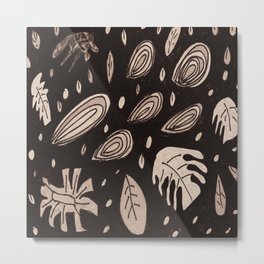 Abstract Leaves in Eldar Metal Print | Nature, Art, Autumn Design, Abstract Nature, Abstractart, Abstract Design, Abstract Leaves, Ink Pen, Natureart, Handdrawn 
