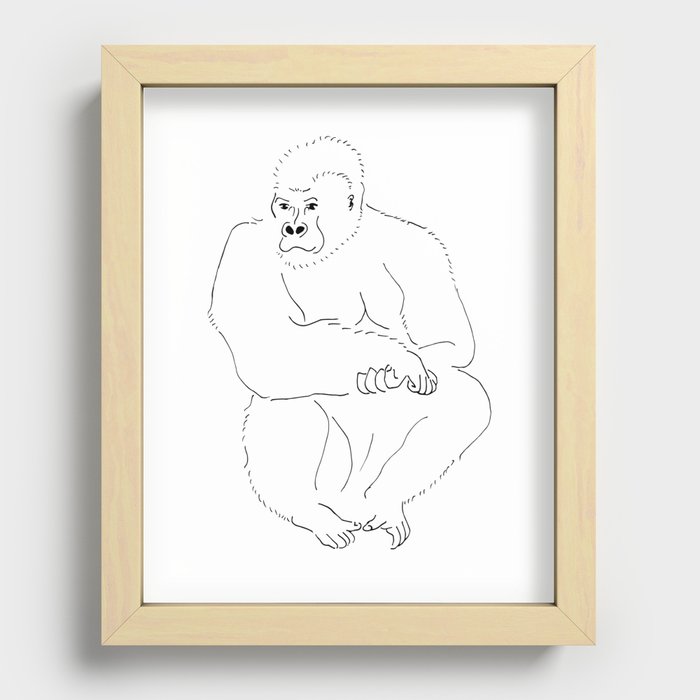 Gorilla Recessed Framed Print