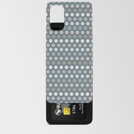 Polka Dot Stripes Minimalist Pattern in Medium Neutral Blue Gray Tones  Android Card Case
