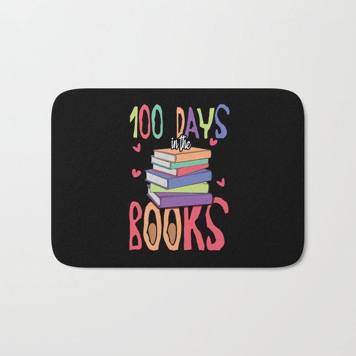 Days Of School 100th Day 100 Books Bath Mat