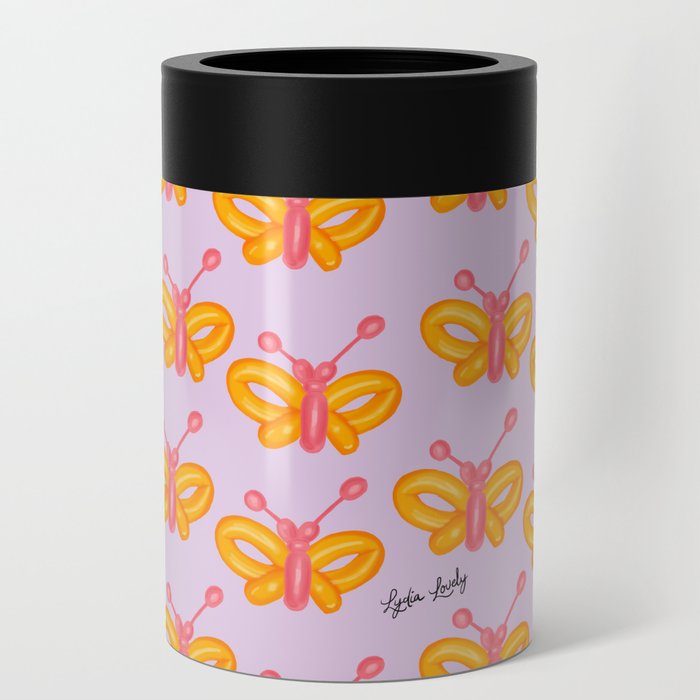 Balloon Butterfly- purple Can Cooler