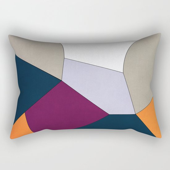 Geometric YM Rectangular Pillow