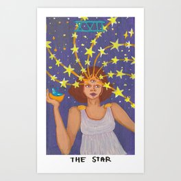The Star tarot card Art Print