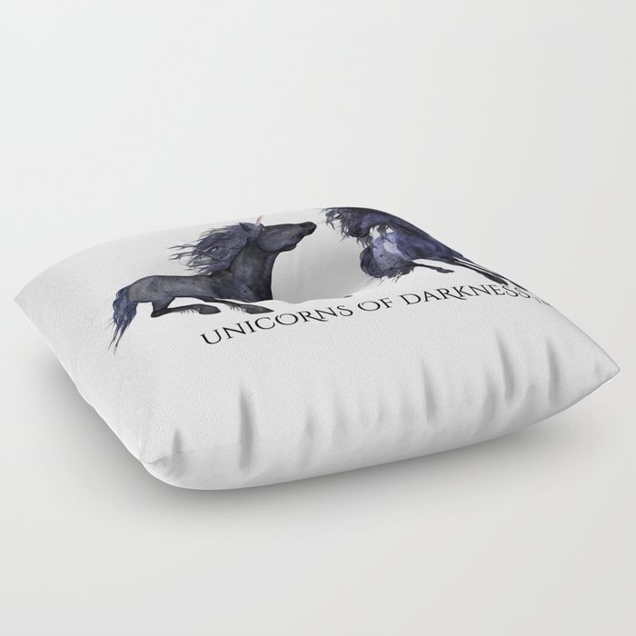 Unicorns of Darkness Floor Pillow