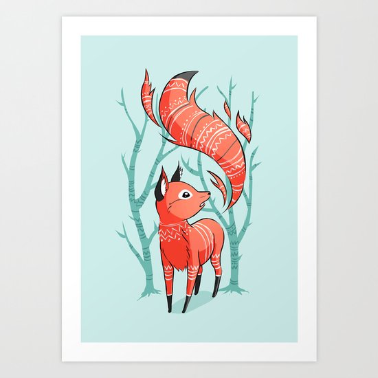 Winter Fox Art Print
