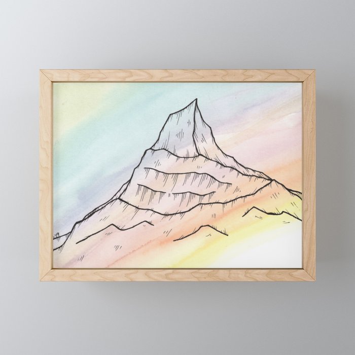 Rainbow Summit Framed Mini Art Print