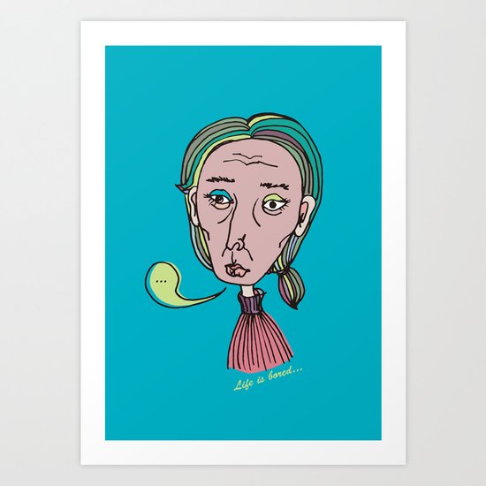 A Bored Granny Art Print