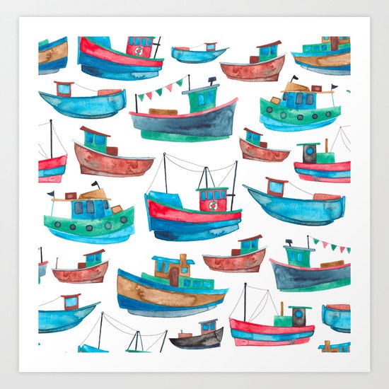 Fishing Boats Art Print