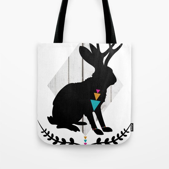 Aztec King of the Jackalope Tote Bag